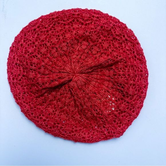 Staring at Stars Knit Orange Beret - Picture 1 of 3